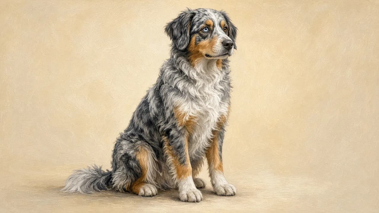 Aussiedoodle illustration