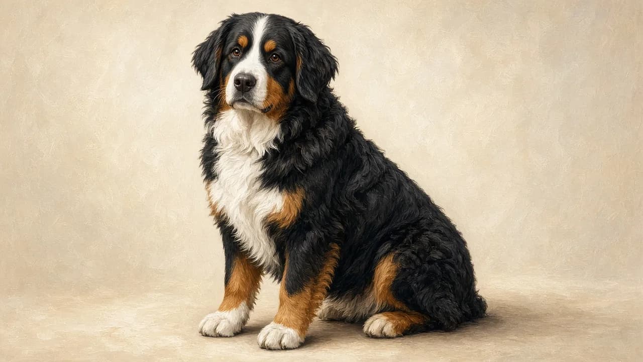 Bernedoodle illustration